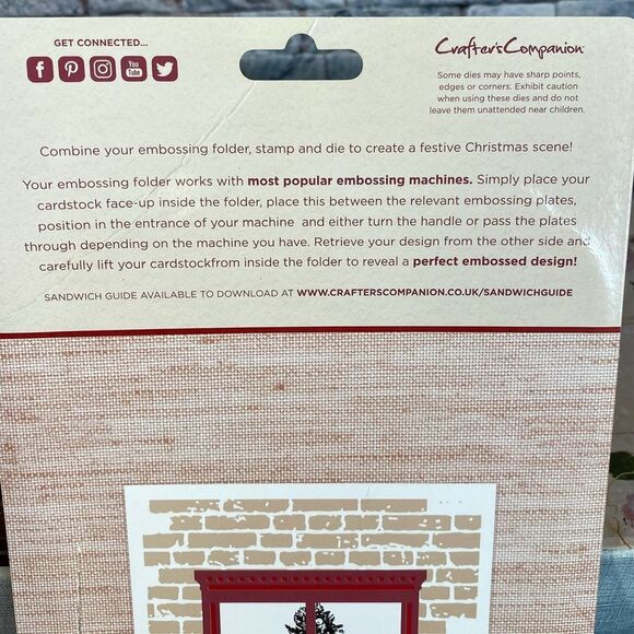 Crafters Companion Embossing Folder Metal Die Stamp Set A Winters Tale NWOT - Picture 2 of 6